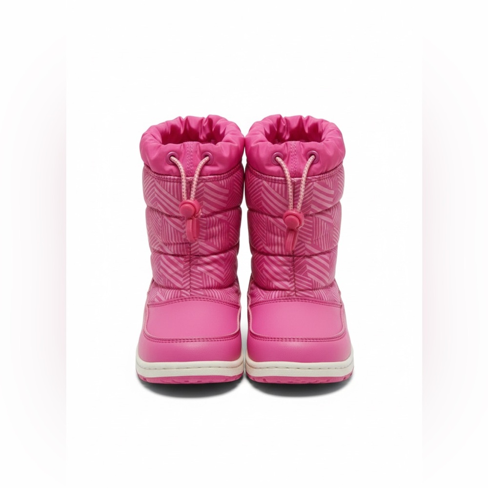 Pink Quilted Winter Boots